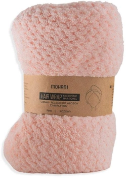 Turban-ręcznik do włosów Mohani Hair Wrap z mikrofibry Różowy (5902802721501)