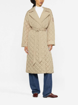 Пальто осіннє довге стьобане жіноче Tommy Hilfiger THWW0WW35090AEG XS/S Бежеве (8720117610078)