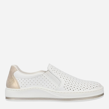 Buty slip-on damskie RIEKER RIEM5950-80 37 Białe (4060596642776)