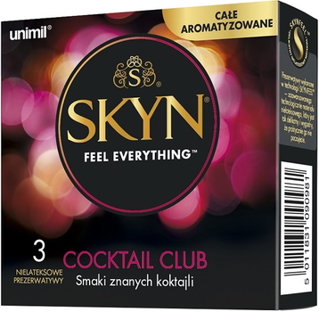 Prezerwatywy Unimil Skyn Cocktail Club Nielateksowe 3 szt (5011831090981)