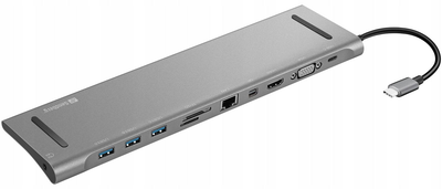 Stacja dokująca Sandberg USB-C All-in-1 USB 3.0 Silver (5705730136238)
