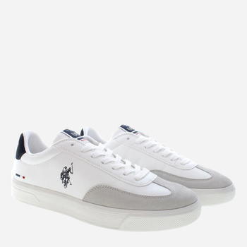 Sneakersy męskie skórzane do kostki U.S. Polo Assn USPBRYAN002M-WHI 42 Białe (8055197374917)