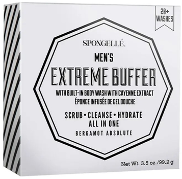 Губка просочена милом Spongelle 20 + Men's Buffer для миття тіла Extreme (850780001670)