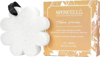 Губка просочена милом Spongelle Boxed Flower для миття тіла Tobacco Vanilla (853831008802)