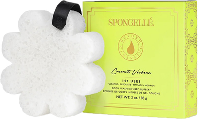 Gąbka nasączona mydłem Spongelle Boxed Flower do mycia ciała Coconut Verbena (850780001304)