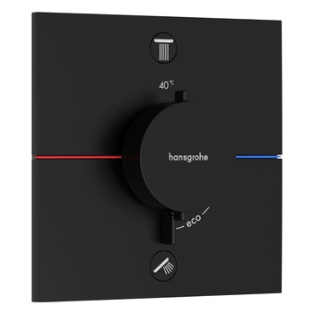 Внешняя часть смесителя без скрытой части HANSGROHE ShowerSelect Comfort E черный латунь 155x155мм 15572670