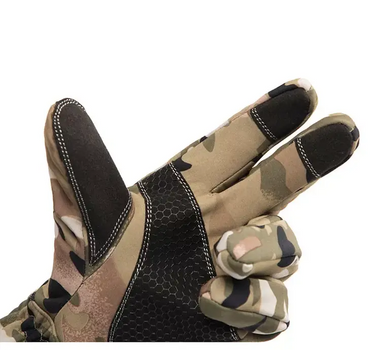 Зимние полонопалые перчатки Мультикам XL Kali KL513 Текстиль с накладками для пользования сенсорными экранами антискользящие вставки на ладонях