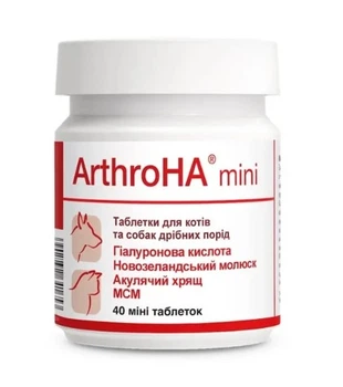 Витаминно-минеральная добавка для собак и кошек Dolfos Arthro HA, для суставов, 40 мини таблеток