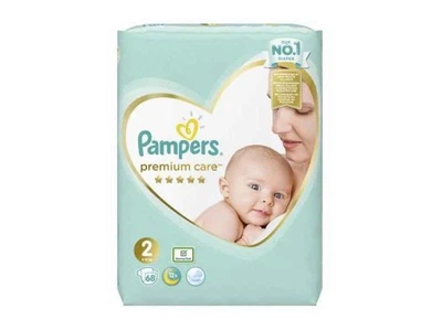 Підгузки PAMPERS 4-8кг 68шт Premium Care розмір 2, ,