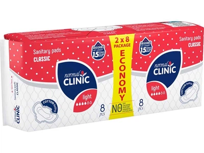 Прокладки гігієнічні NORMAL CLINIC Classic cotton feeling 4к. 16шт Денні