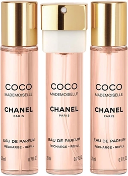 Zestaw wkładów wymiennych damskich Chanel Woda perfumowana Chanel Coco Mademoiselle 3 x 20 ml (3145891164107)