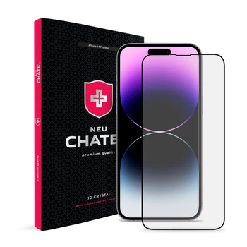 Защитное стекло NEU Chatel Corning Gorilla Glass Anti-Static with Mesh for iPhone 14 Pro Max/15 Plus Black