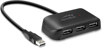 USB-хаб SPEEDLINK SNAPPY EVO 4-port Passive USB 2.0 Black (SL-140004-BK)