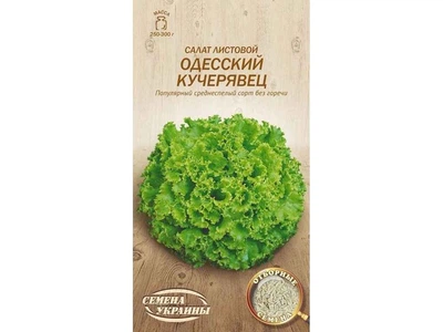 Салат листовий СЕМЕНА УКРАИНЫ (20 пачок) "ОДЕССКИЙ КУЧЕРЯВЕЦ" ОВ 1г (пс)