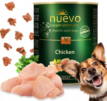 Вологий корм для собак Nuevo Chickien Adult з куркою 800 г (4250231595066)