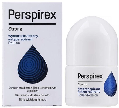 Antyperspirant Perspirex Strong Roll-On dla najsilniejszej ochrony 20 ml (5701943100936)