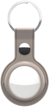 Шкіряний брелок KeyBudz Leather Keyring для Apple AirTag Sandy Beige (AT_S1_SBG)