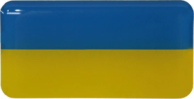 Наклейка Флаг Украины (прямоуг.) (Силикон) 5х2,5 68-90