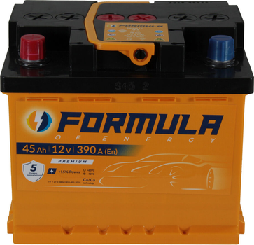 АКБ 45-А/Ч (Formula) Premium (L+) 390А (207х175х175мм.)