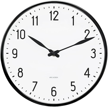 Zegar ścienny Arne Jacobsen Station Black (43633)
