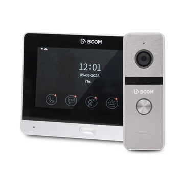 Комплект Wi-Fi видеодомофона BCOM BD-760FHD/T Silver + BT-400FHD Silver