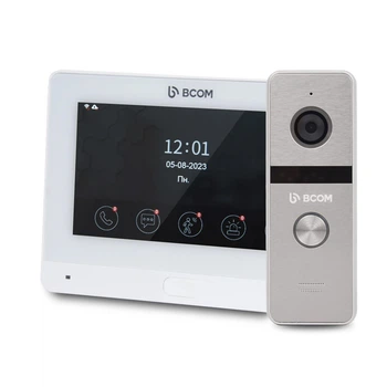 Комплект Wi-Fi видеодомофона BCOM BD-760FHD/T White + BT-400FHD Silver