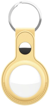 Шкіряний брелок KeyBudz Leather Keyring для Apple AirTag (2 Pack) Pastel Yellow (AT2_S1_PYL)