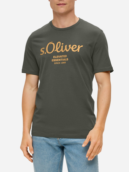 Koszulka męska s.Oliver 10.3.11.12.130.2141458-79D2 2XL Khaki (4099975043156)