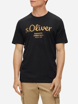 Koszulka męska s.Oliver 10.3.11.12.130.2141458-99D2 2XL Czarna (4099975043279)