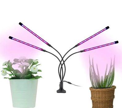 Светодиодная Фитолампа GrowLight для Выращивания Комнатных Растений Full Spectrum 4 лампи