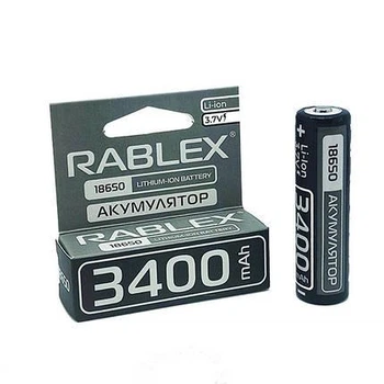 Акумулятор RABLEX 18650 3,7V 3400mAh (без захисту)