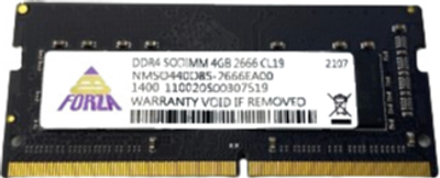 Оперативная память для ноутбука Neo Forza 4GB 1R*8 DDR4 2666MHZ (NMS0440D85-2666EA00)
