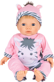 Lalka bobas Tiny Treasure Blond Haired Doll With Zebra Outfit 45 cm (5713396302676)