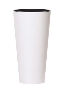 Горшок для цветов Prosperplast TUBUS SLIM 20х38см с вкладышем матовый белый (74946-449)