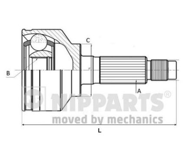 Шарнир приводного вала (ШРУС) Nipparts (J2823000)