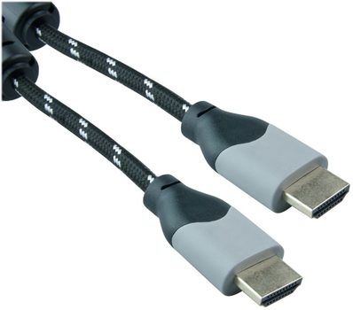 Kabel DPM HDMI to HDMI 4K v. 2.0 1.5 m czarno-biały (BMHD4K15) (5906881212448)