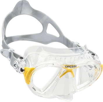 Маска Cressi NANO CRYSTAL CLEAR YELLOW для плавания подводной охоты дайвинга снорклинга фридайвинга