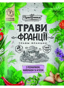 Приправа Приправка трави Франції з розмарином, майораном та м'ятою 10 г