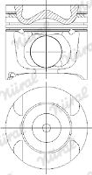 Поршень в комплекте на 1 цилиндр, STD Nural (8742200000)