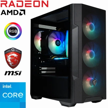 Комп'ютер MSI Core i3 13100F / RX 5700 XT 8ГБ / 32ГБ DDR4 / SSD 1TБ M.2 PCIe