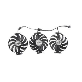 Вентилятор (кулер) Everflow для видеокарты Asus ROG Strix RTX 3060-3090, RX 6700, RX 6800 комплект 3 шт (T129215SU)