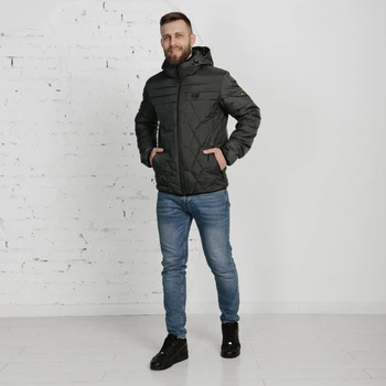Весняна куртка чоловіча великого розміру UF-fashion 85-(двл) DV MEN'S 50 оливковий