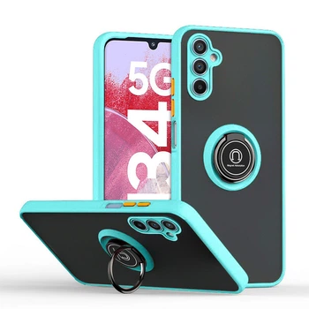 Захисний чохол MatteLuxe Samsung Galaxy M34 5G M346 (з кільцем) Light Blue (34658-0B)