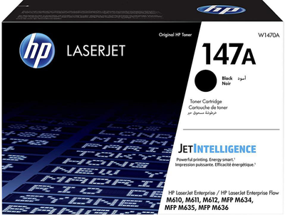 Тонер-картридж HP 147A LaserJet MFP 611/612/635/636 Black (194441304671)