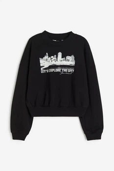 Світшот H&M пд9796 чорний 158-164