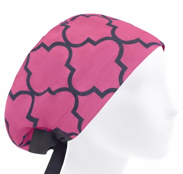 Медицинская шапочка женская HeadwearUniverse универсальная принт Марокко розовый