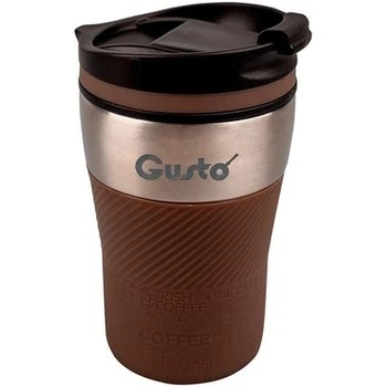Термокружка питьевая 250 мл GUSTO (коричневая) Термокружка компактная