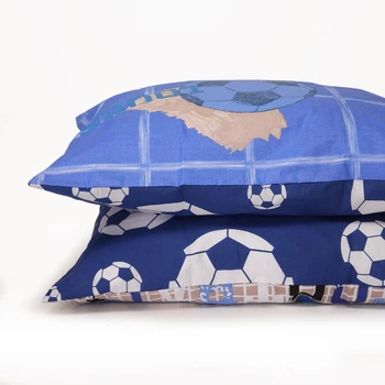 Наволочка Бязь Football Blue 40*60 см Синий