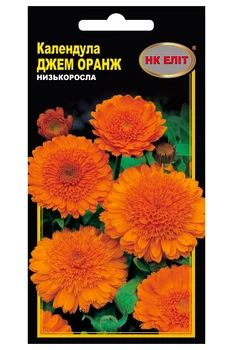 Насіння Календула Джем оранж, низькоросла, 0,5 г (НК Еліт)