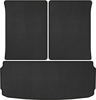 EVA коврик EVAtech в багажник авто для Mercedes-Benz GL-Class (X166) 7 seats 2012-2015 2 поколения SUV USA 3 шт Black (MB11801BE3RBB)